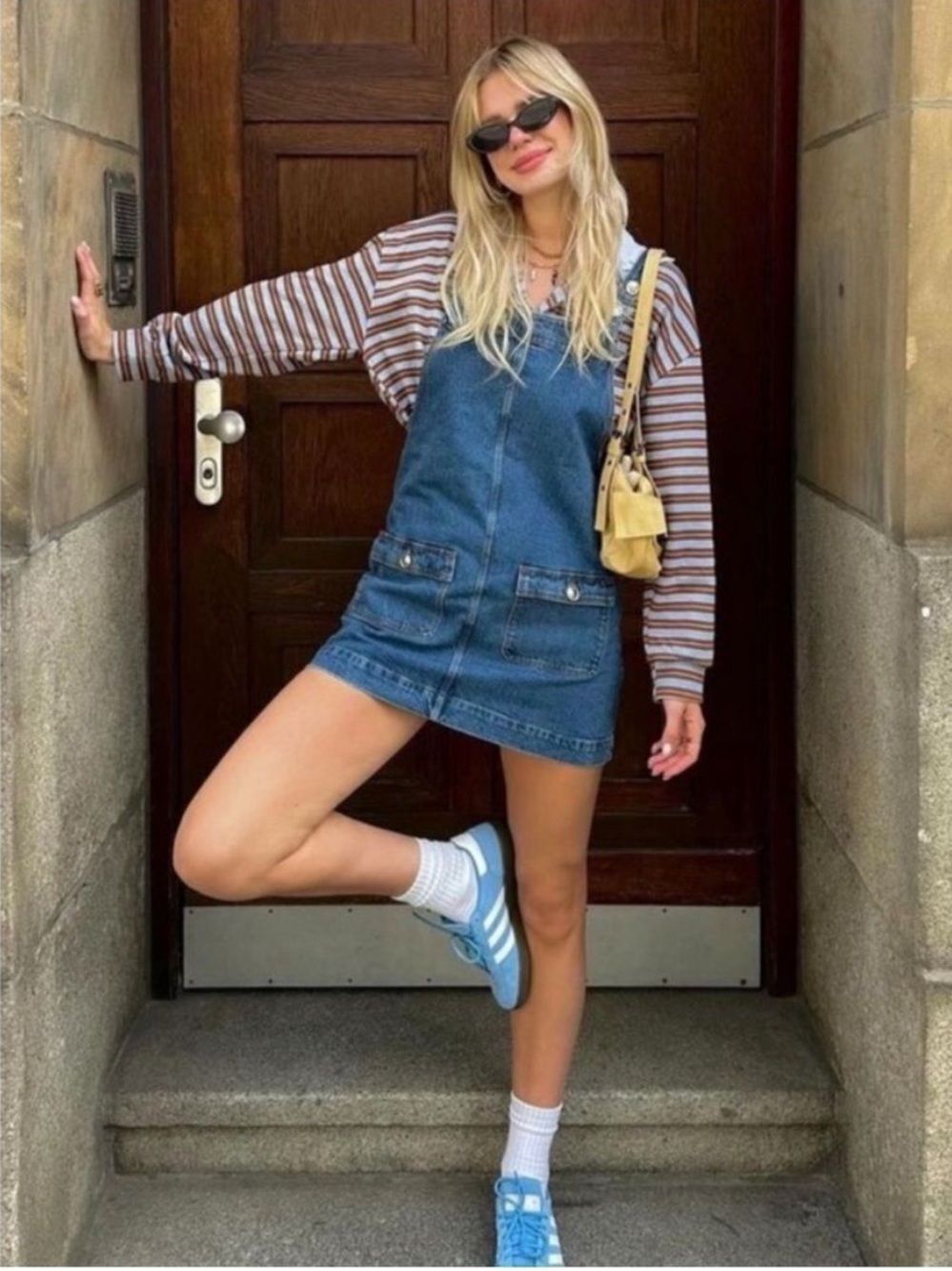 Sézane Blue Denim Jean Ysea Mini Jumper Dress Size 4 Summer Coastal Quiet Luxury